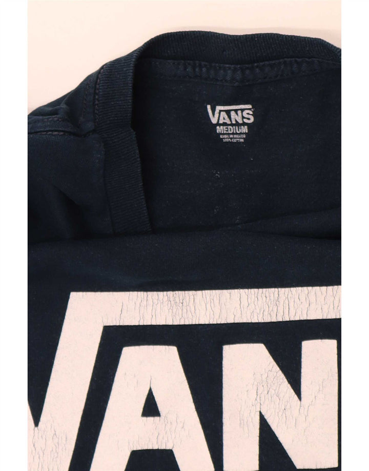 Vans Herre Grafisk T-Shirt Top Medium Navy Blue