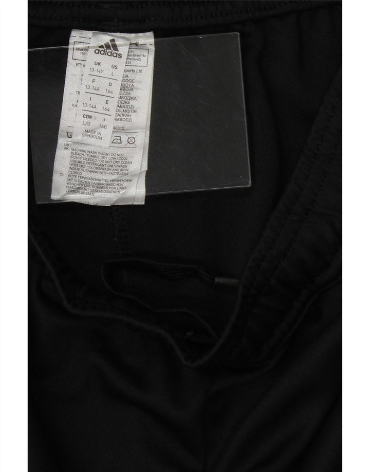 ADIDAS Boys Climacool Graphic Tracksuit Trousers 13-14 Years  Black Vintage Adidas and Second-Hand Adidas from Messina Hembry 
