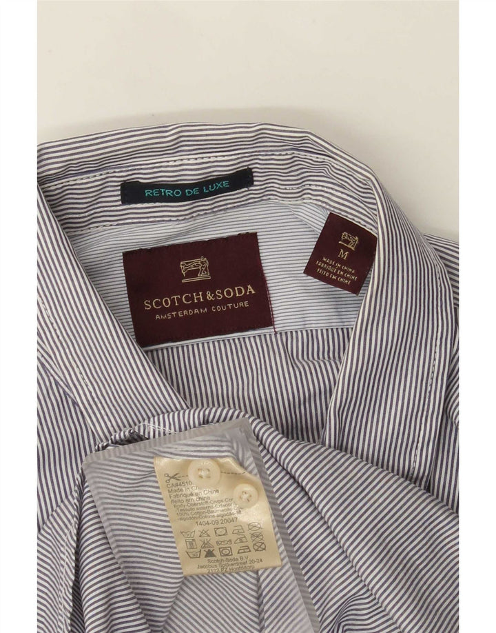 Scotch & Soda herreskjorte Medium marineblå nålestribet bomuld