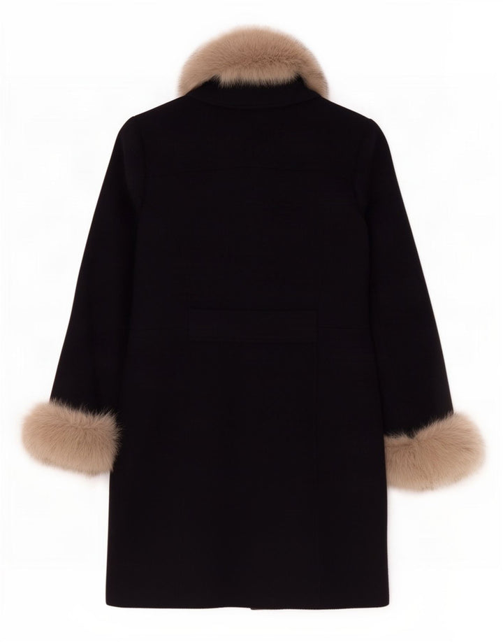 Hobbs Dame Overfrakke UK 12 Medium Navy Blue Uld