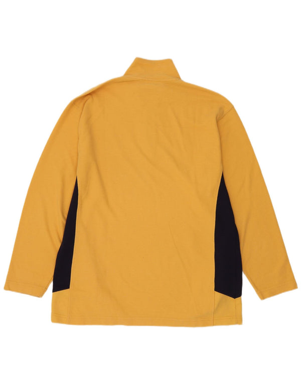 Belfe & Herre Zip Neck Pullover Træningsdragt Top 2XL Gul Colourblock