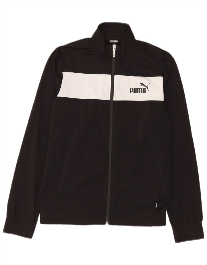 PUMA Træningsdragt topjakke til drenge 13-14 år Sort Colourblock Polyester