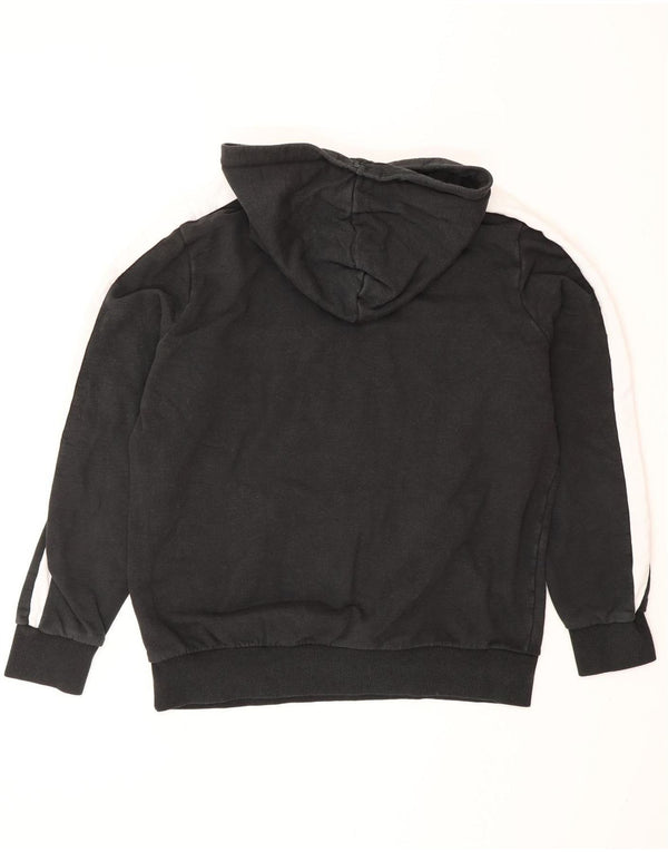 PUMA Mens Hoodie Jumper Medium Black Colourblock Cotton