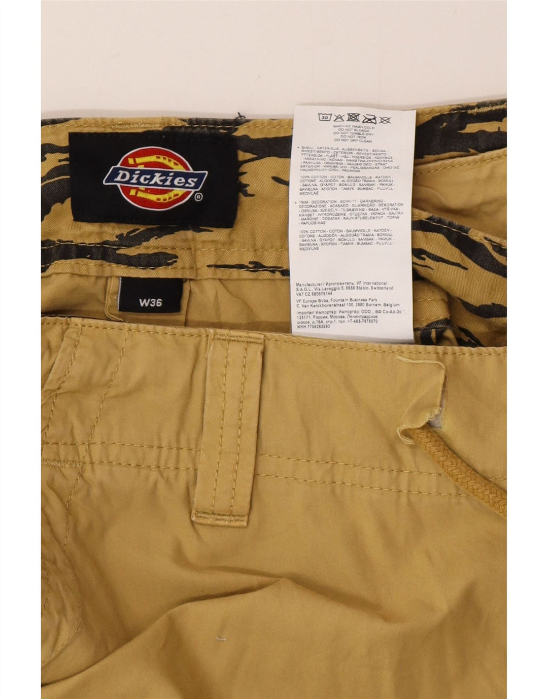 Dickies Herre Straight Cargo Bukser W36 L28 Beige Bomuld