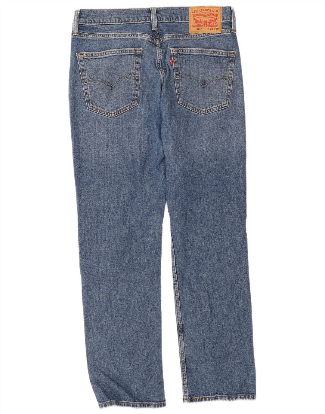 Levi's Herre 514 Straight Jeans W32 L30 Blå Bomuld