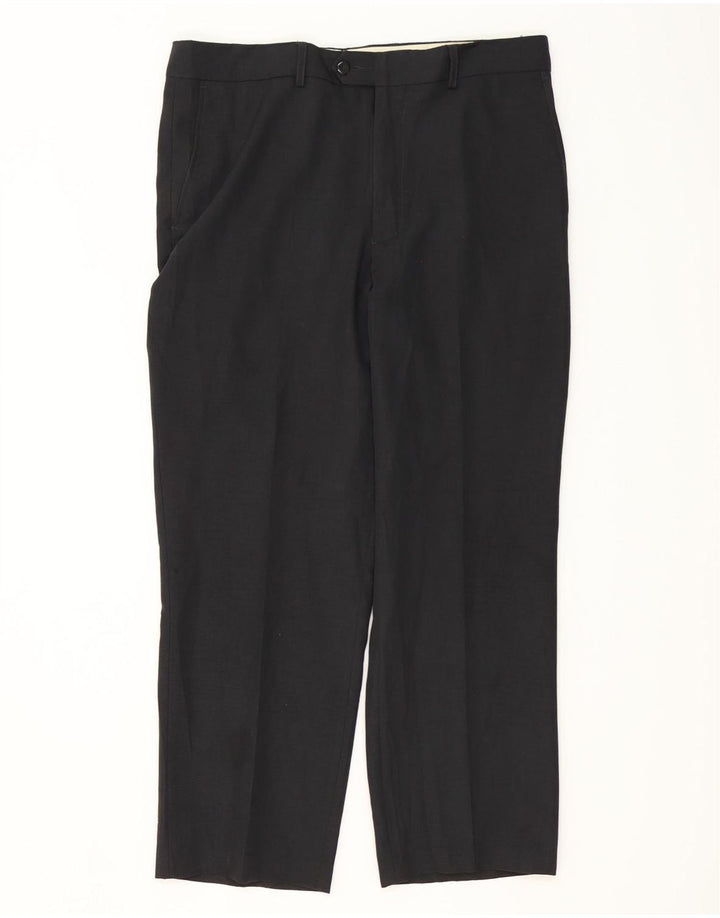 FARAH Straight Suit Bukser til mænd W36 L28 Sort polyester