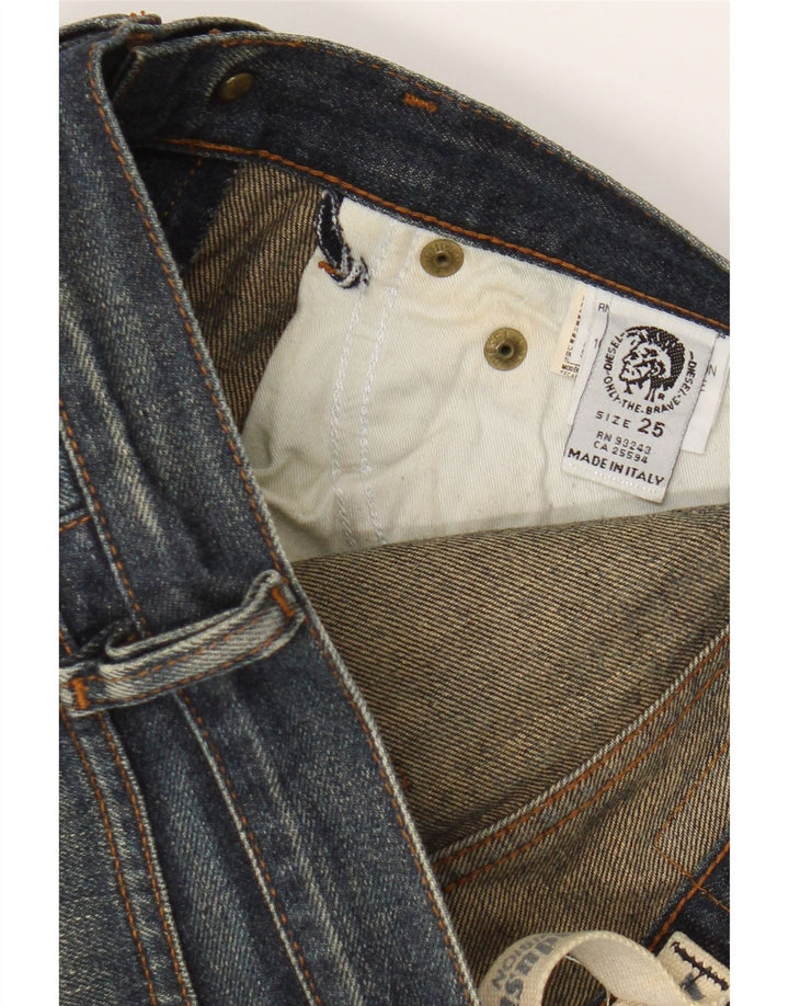 Diesel Dame Larkee Straight Jeans W25 L32 Blå Bomuld