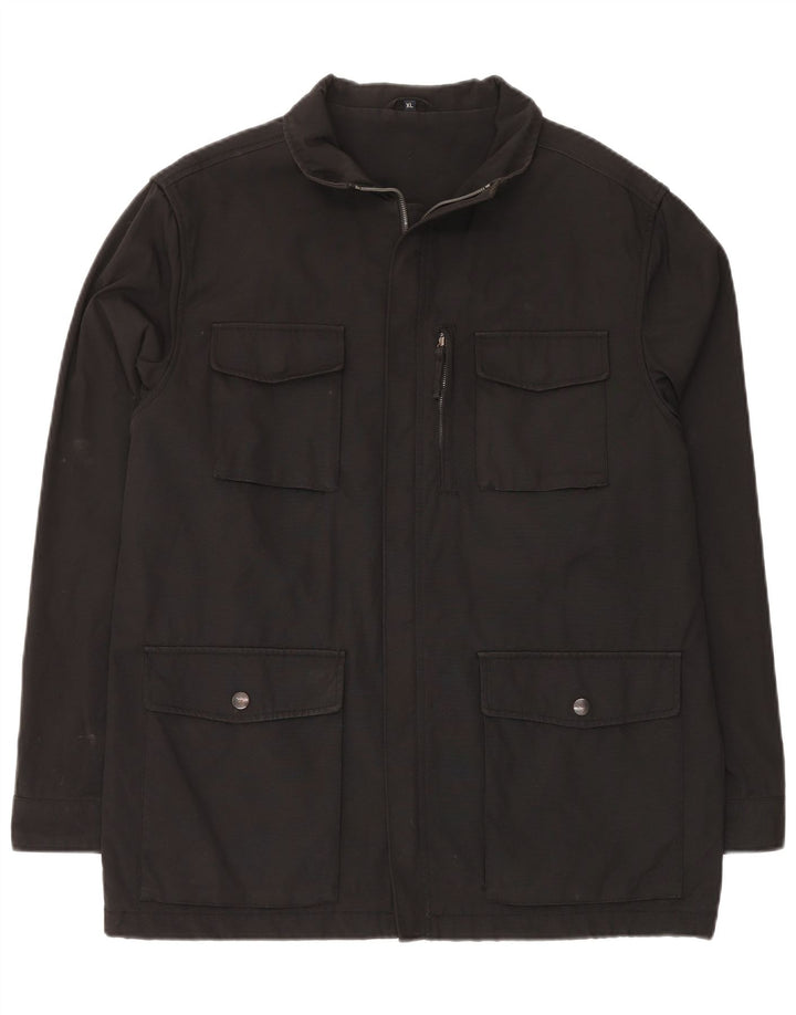 DECATHLON Herre Utility Jacket UK 42 XL Sort Polyamid