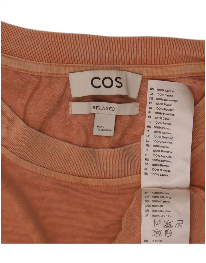 Cos Herre Relaxed Fit T-Shirt Top Stor Pink Bomuld