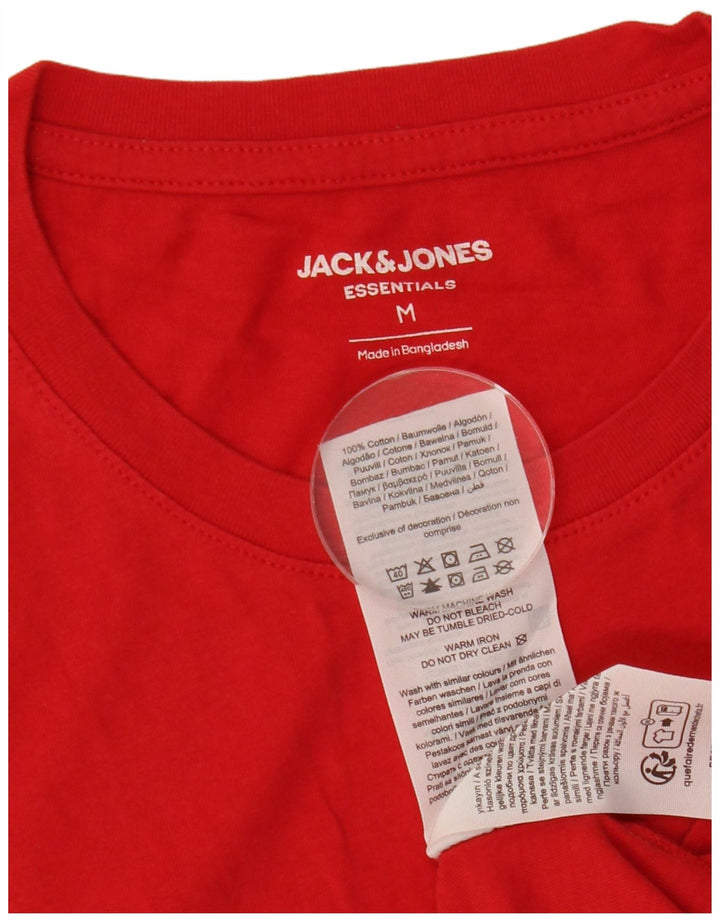 Jack & Jones Herre grafisk T-shirt Top Medium Rød Bomuld