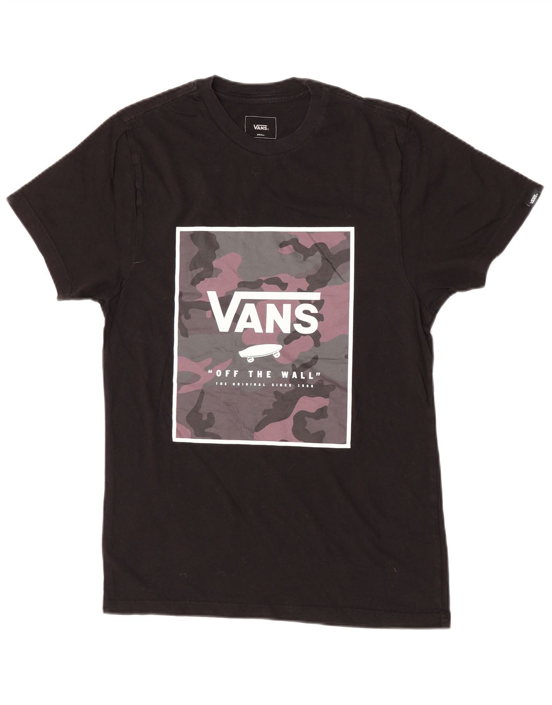 Vans Herre Custom Fit grafisk T-shirt top lille sort bomuld