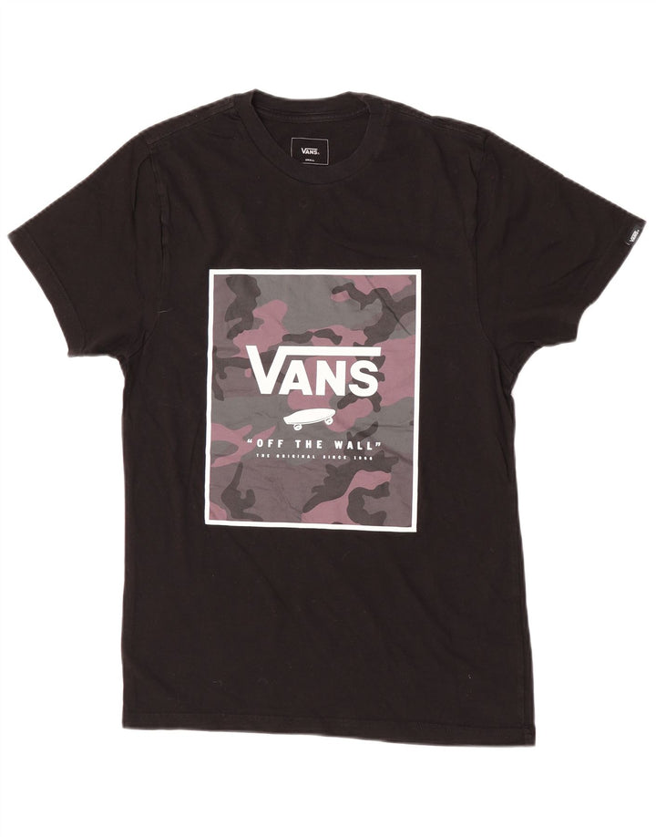 Vans Herre Custom Fit grafisk T-shirt top lille sort bomuld