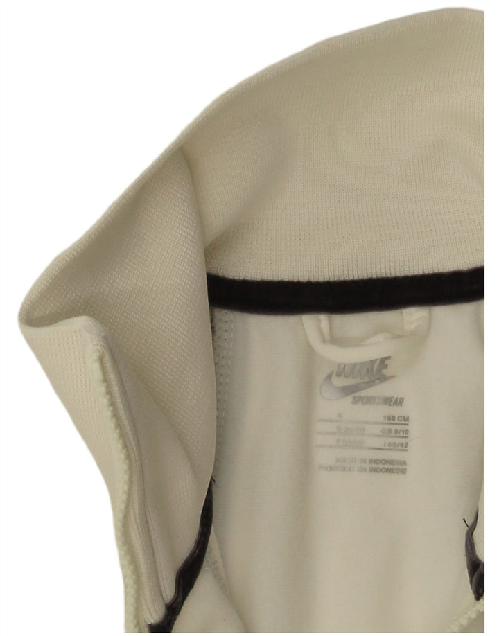 Nike træningsdragt topjakke til kvinder UK 8/10 Lille hvid polyester