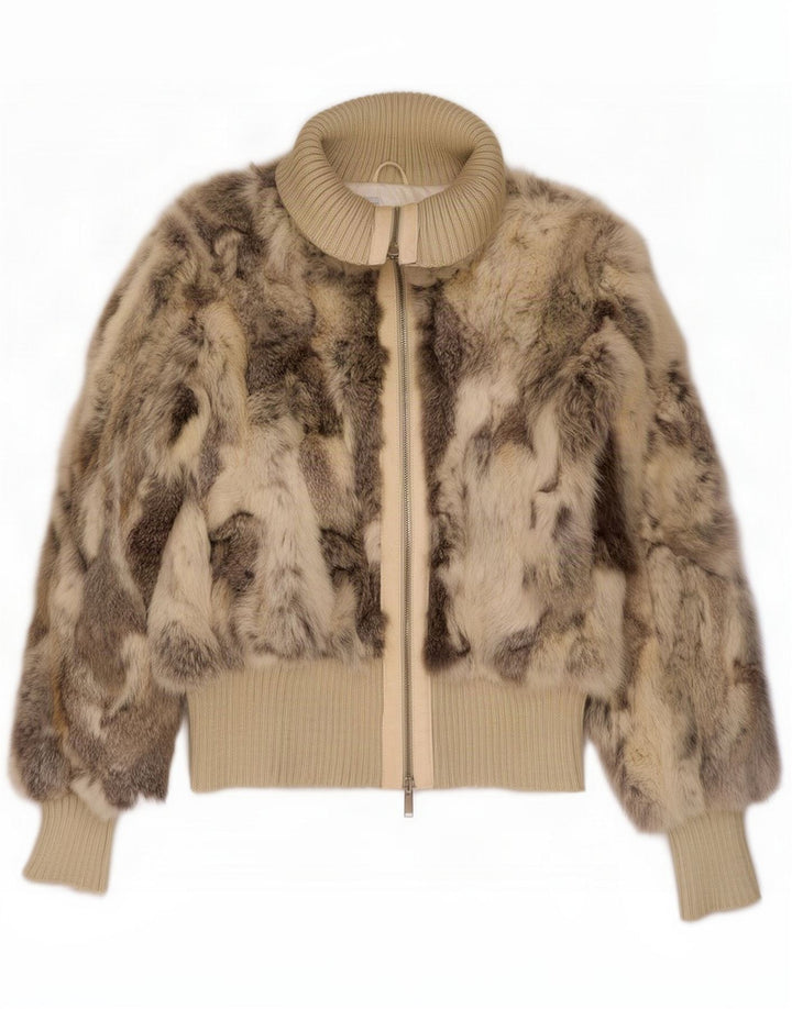 Conbipel Dame Pelsjakke UK 14 Large Beige Læder
