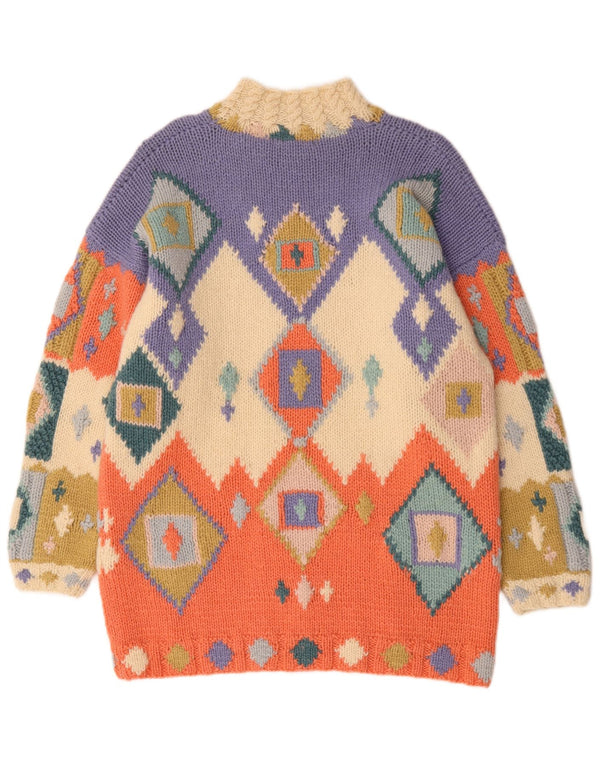 Paco Dame Longline Turtle Neck Sweater UK 10 Small Multicolor N