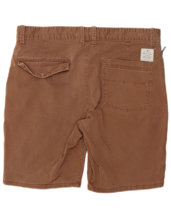 Quiksilver Mens Slim Chino Shorts W34 Large Brown Cotton