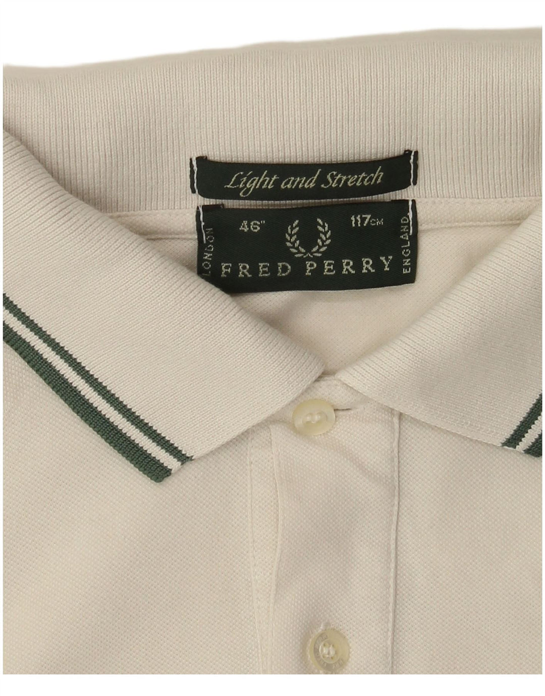 Fred Perry Herre let og stræk poloshirt, stor hvid