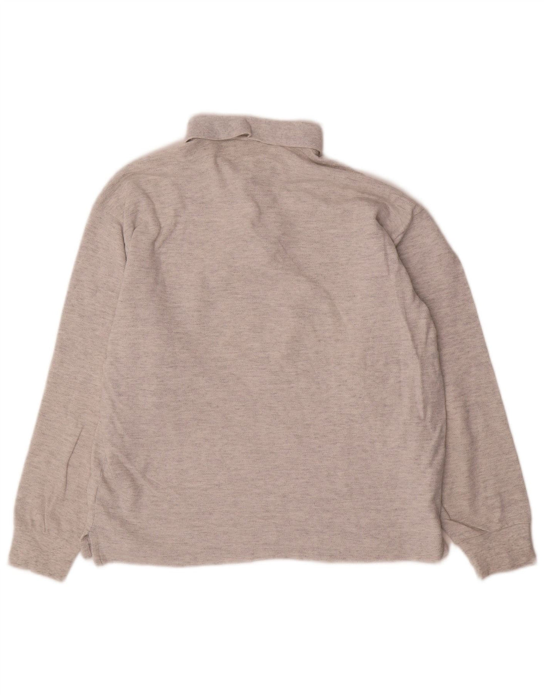 Champion Langærmet poloshirt til mænd mellemgrå flækket