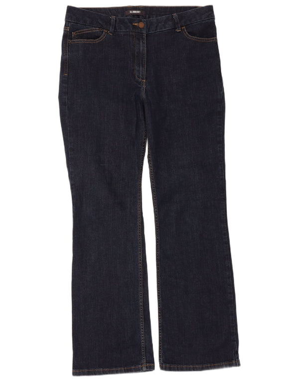 Marks & Spencer Dame Bootcut Jeans UK 16 Large W34 L30 Navy Blue Bomuld