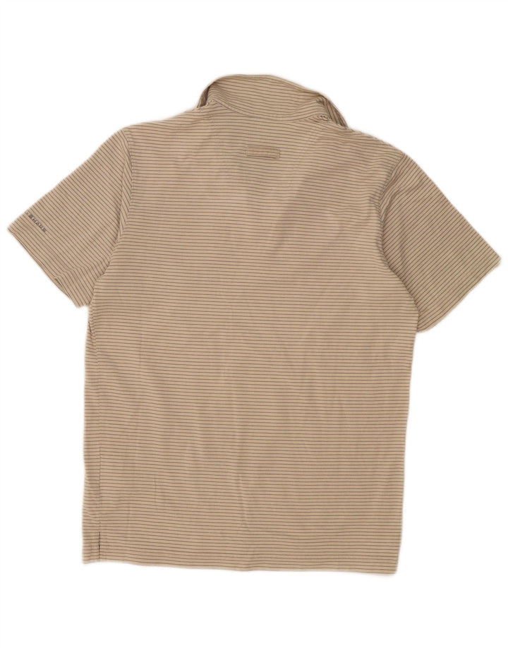 Columbia Polo skjorte til mænd mellem beige stribet bomuld