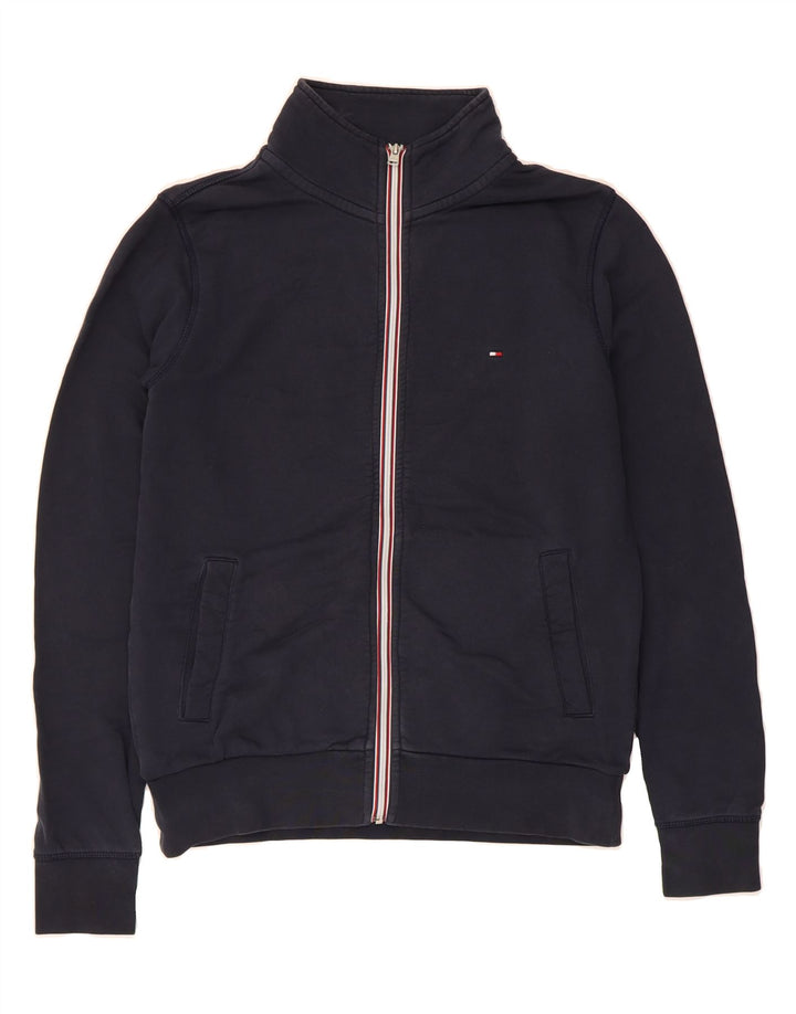 TOMMY HILFIGER Mens Tracksuit Top Jacket Medium Navy Blue Cotton Vintage Tommy Hilfiger and Second-Hand Tommy Hilfiger from Messina Hembry 