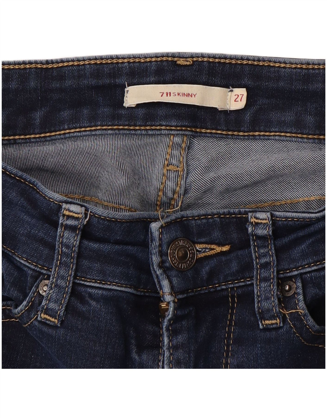 Levi's Dame 711 Skinny Jeans W27 L26 Blå