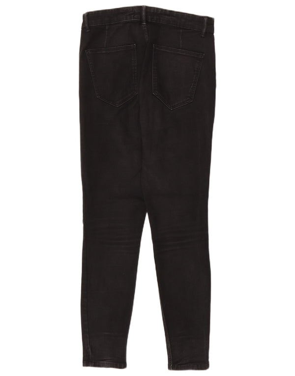 Zara Dame Skinny Jeans EU 42 Large W32 L28 Sort Bomuld