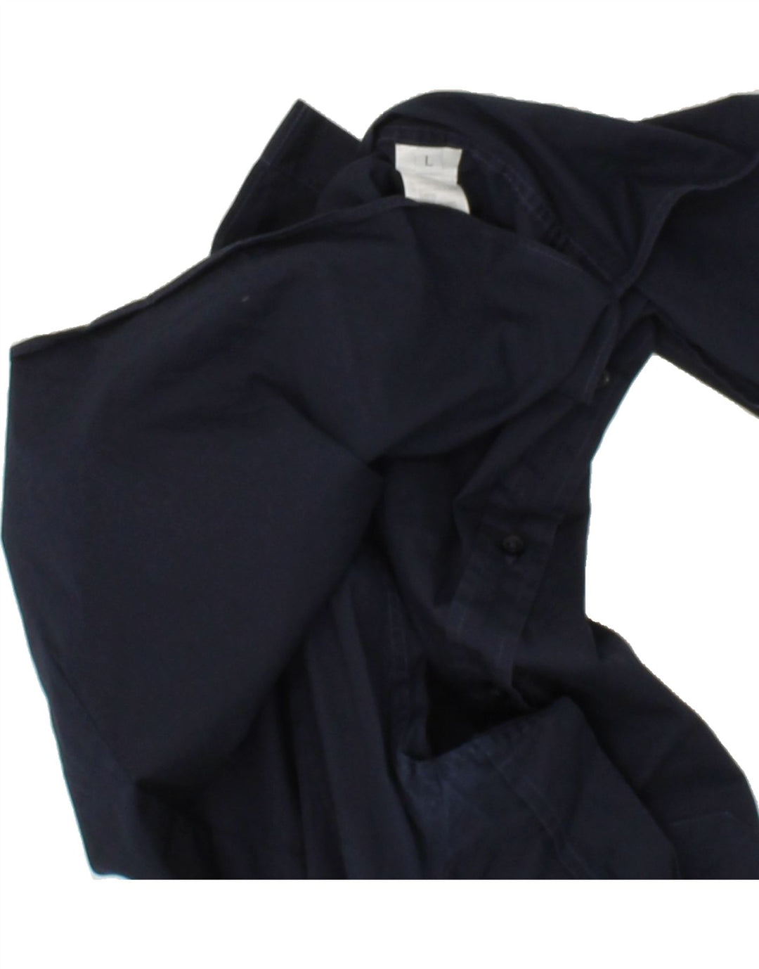 GAUDI Mens Short Sleeve Shirt Large Navy Blue Cotton Vintage Gaudi and Second-Hand Gaudi from Messina Hembry 