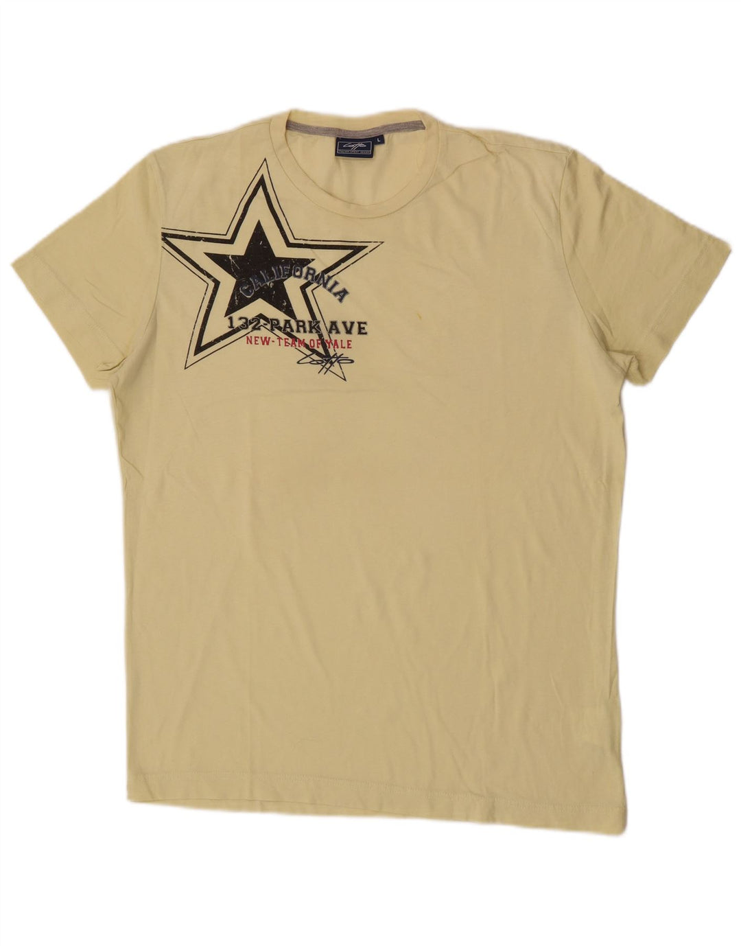 Lotto Herre Grafisk T-Shirt Top Stor Gul Bomuld