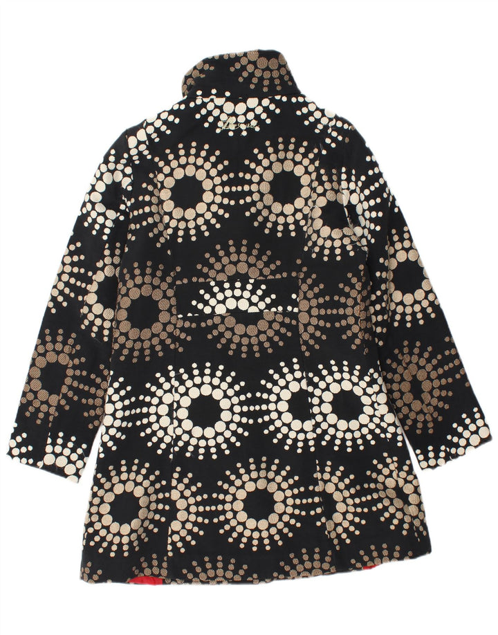 Desigual Dame Overfrakke EU 42 Stor Sort Blomster Akryl