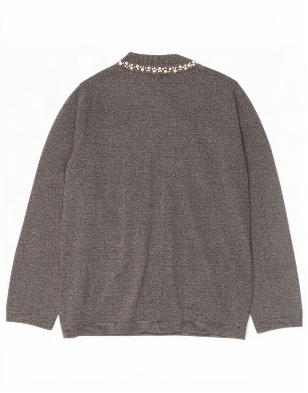 Zara Dame Cardigan Sweater UK 14 Large Grå