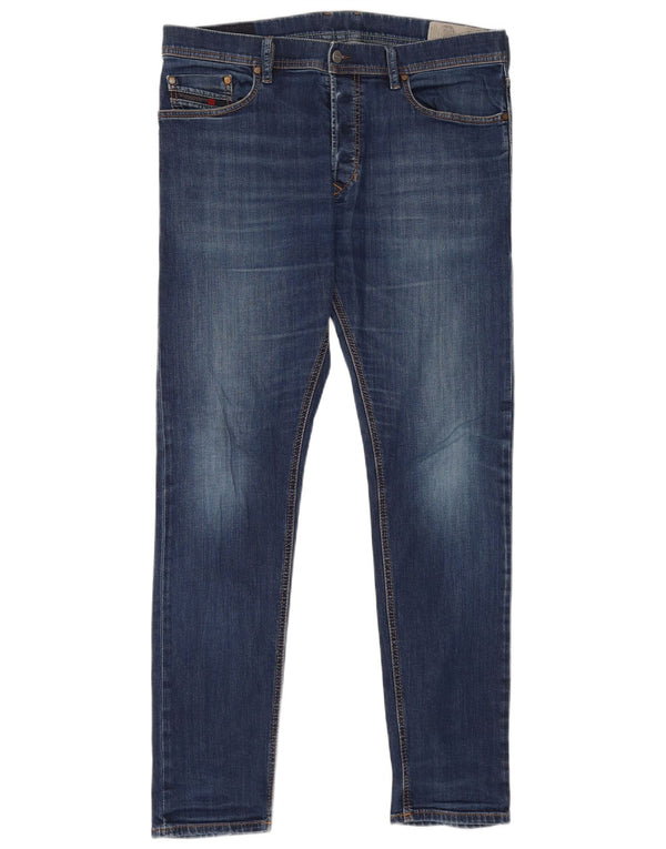 Diesel Herre Slim Jeans W34 L31 Marineblå Bomuld
