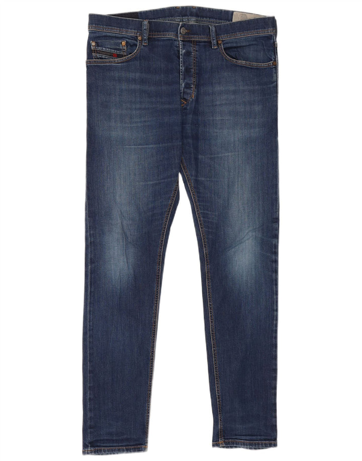 Diesel Herre Slim Jeans W34 L31 Marineblå Bomuld