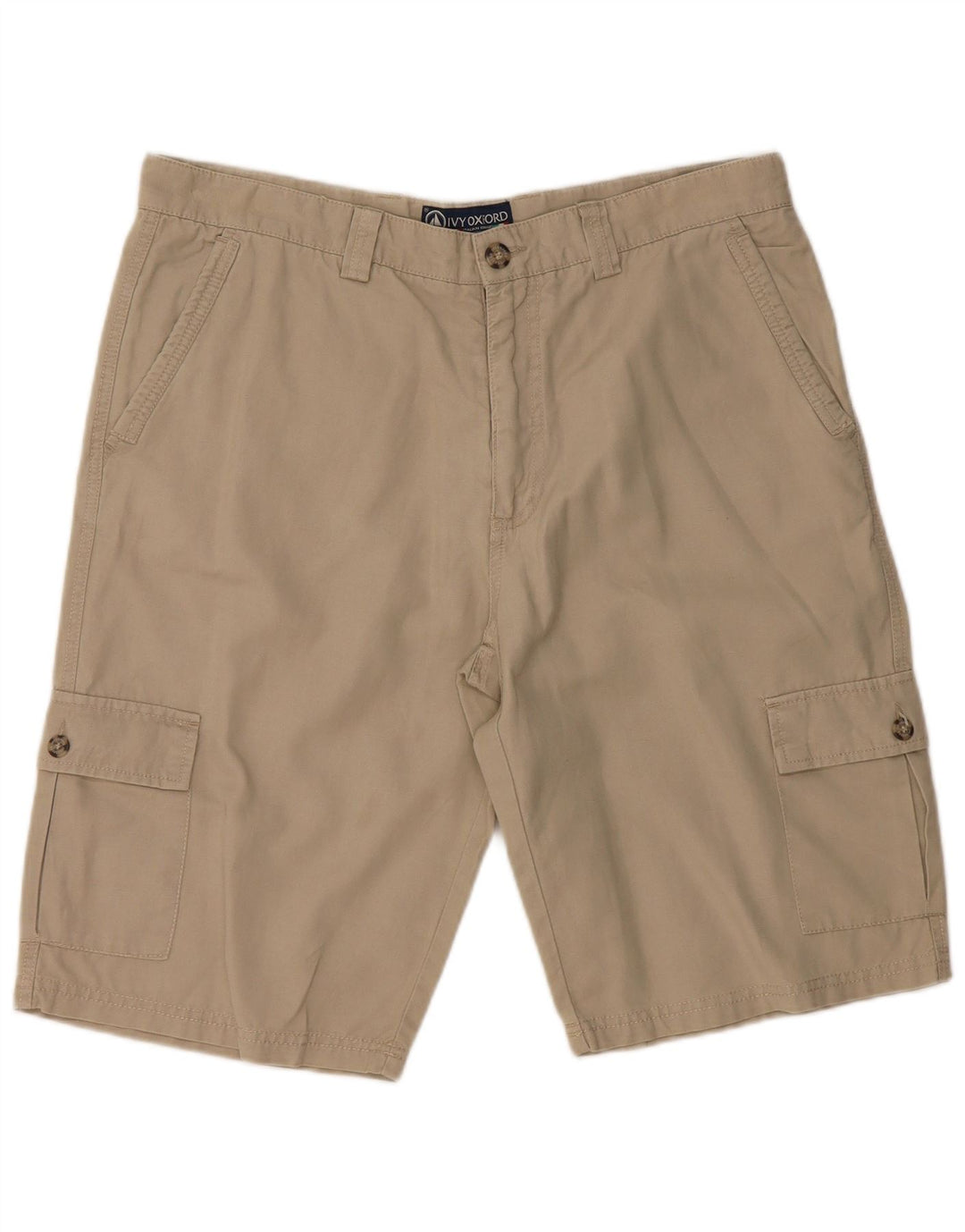 IVY OXFORD Herre Cargo Shorts IT 52 XL W38 Beige Bomuld