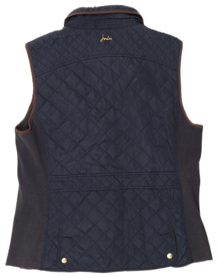 Joules Dame Quilted Gilet UK 16 Large Navy Blue Polyester