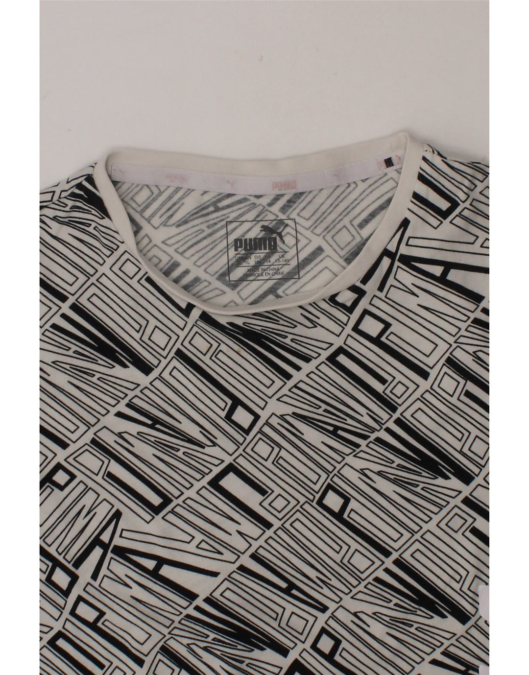 PUMA Boys Graphic T-Shirt Top 13-14 Years Grey Cotton Vintage Puma and Second-Hand Puma from Messina Hembry 