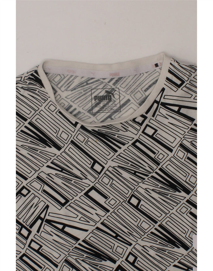 PUMA Boys Graphic T-Shirt Top 13-14 Years Grey Cotton Vintage Puma and Second-Hand Puma from Messina Hembry 