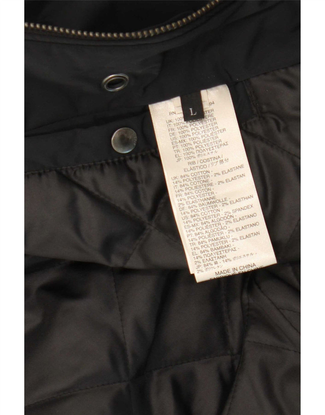 Diesel Dame Parka Jacket UK 16 Stor Sort Polyester