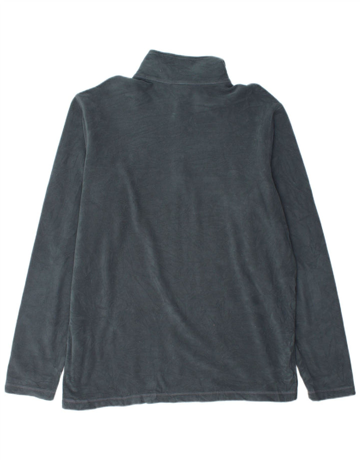 Eddie Bauer herre lynlås hals fleece jumper stor marineblå polyester