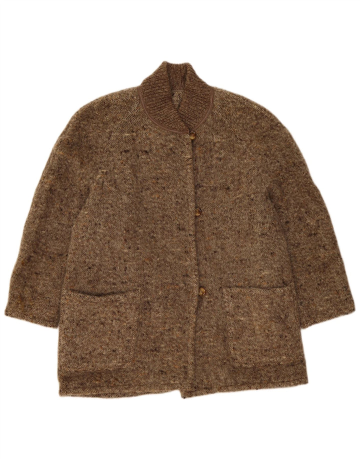 Vintage overfrakke til kvinder UK 14 store beige flækkede