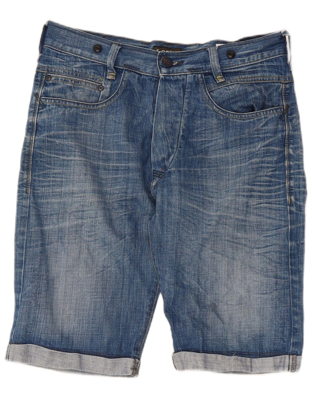 Lee Herre grønne Cinch denimshorts W29 Små blå bomuld