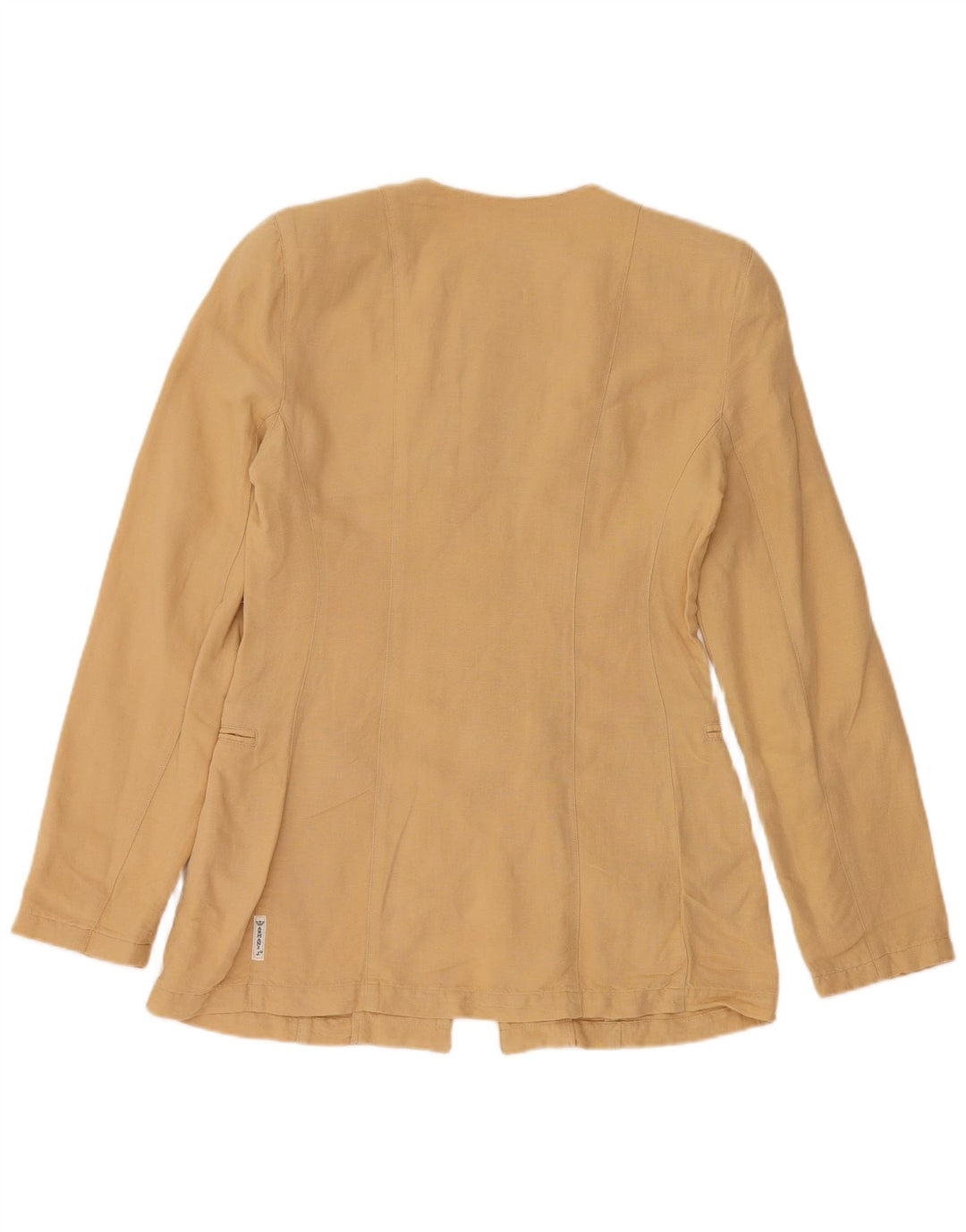 ARMANI JEANS Dame Blazer Jakke IT 40 Lille Beige Viscose