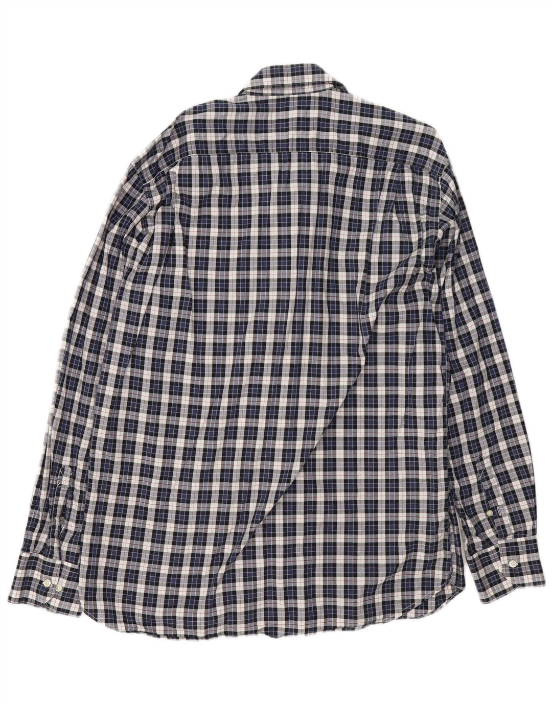 Barbour herre flannelskjorte XL marineblå ternet bomuld