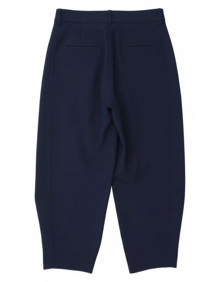 Zara Dame Pegged Chino Bukser Medium W28 L26 Navy Blue Polyester
