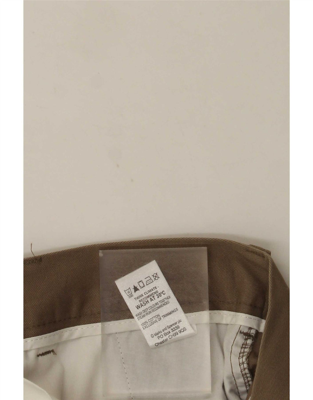 Marks & Spencer Herre Chino Shorts W34 Large Beige Bomuld