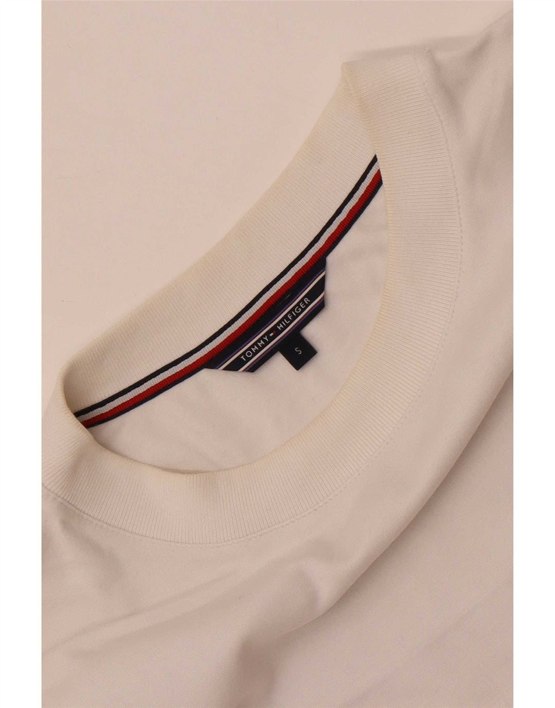 Tommy Hilfiger Dame Top 3/4 ærmer UK 10 Lille hvid stribet