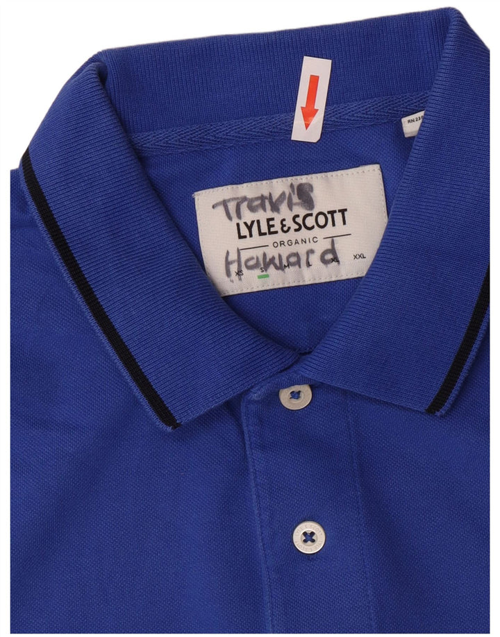 Lyle & Scott herre poloskjorte lille blå bomuld