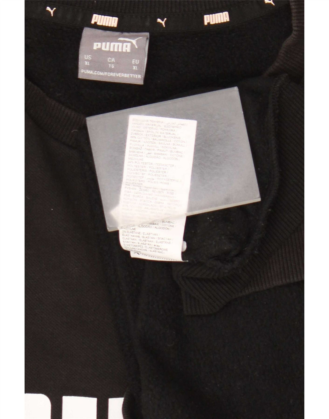 Puma Herre Grafisk Sweatshirt Jumper XL Sort Bomuld