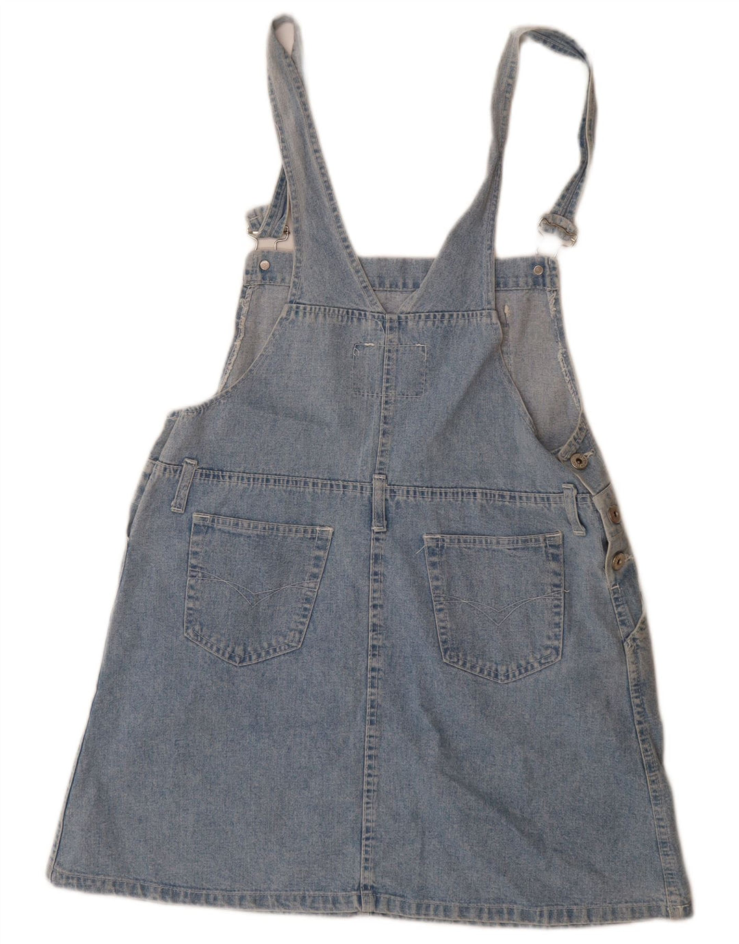 VINTAGE Pige Dungaree denimnederdel 15-16 år W34 Blå