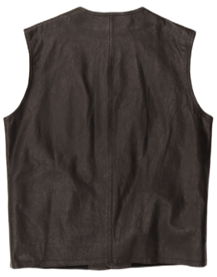 Arsenal Herre Læder Gilet UK 38 Medium Sort